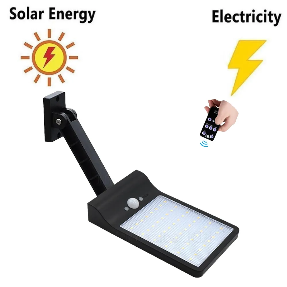 

remote control bracket solar street light Solar Light 48 LED Auto PIR Motion Sensor With Remote Control Garden Wall spot