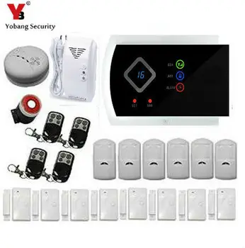 

YobangSecurity Russian Spanish Italian Slovak Wireless GSM SMS Home Burglar Security Alarm System IOS Android APP Tamper Alarm