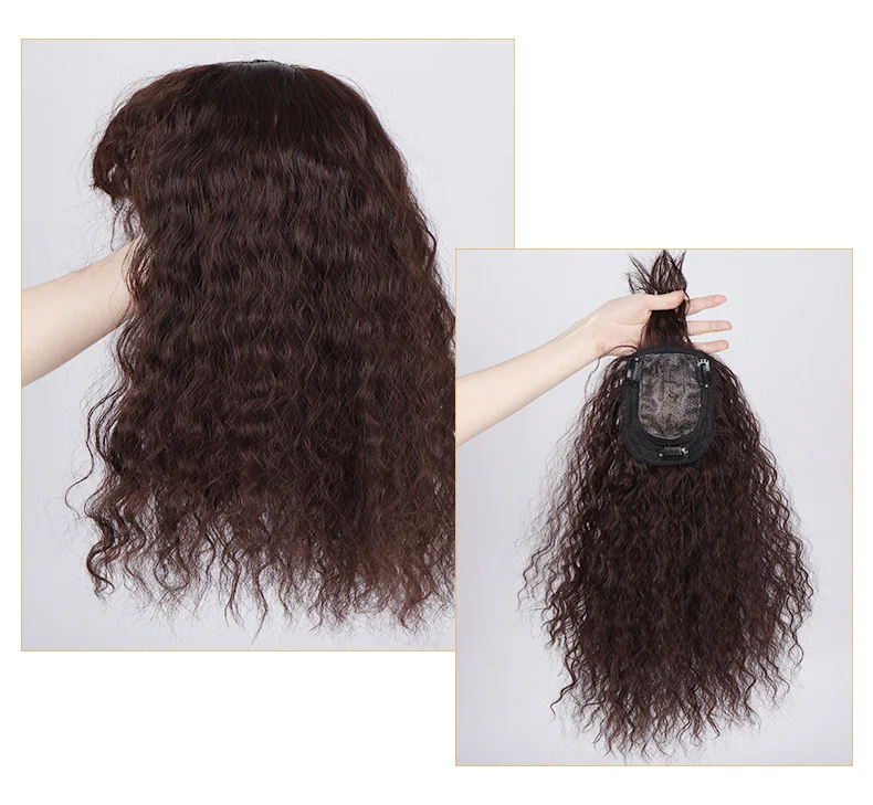 BUQI модные кудрявые синтетические волосы натуральный цвет челка топ волосы коричневый черный цвет аксессуары для волос для женщин