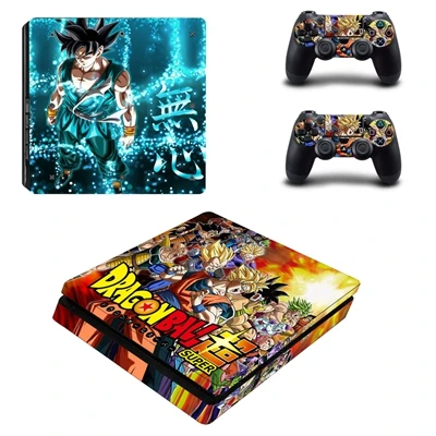 Супер-наклейка Dragon Ball для Playstation 4 PS4 тонкий Пользовательский Дизайн Наклейка для консоли контроллер Крышка PS4 тонкие виниловые наклейки - Цвет: YSP4S-3474