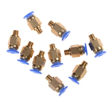 

1PC OR 5PCS PC4-M6 Pneumatic Straight Connector Brass Part For MK8 OD 4mm 6mm Tube Filament M6 Feed Fitting Coupler