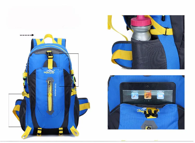 Climbing Backpack Rucksack Waterproof 40L Outdoor Sports Bag Travel Backpack
