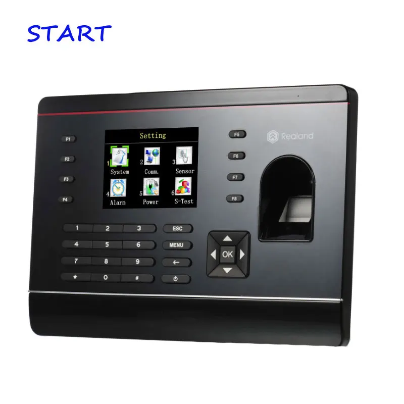

A-C061 Biometric Fingerprint attendance machine TCP/IP/USB finger scanner Time Card reader for door lock security system Realand