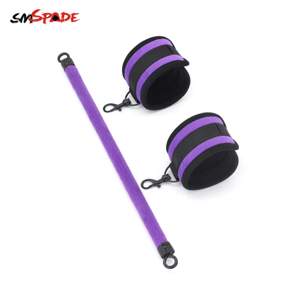 Smspade SM бондаж секс игрушки для пар манжеты до щиколотки с раздвижным стержнем