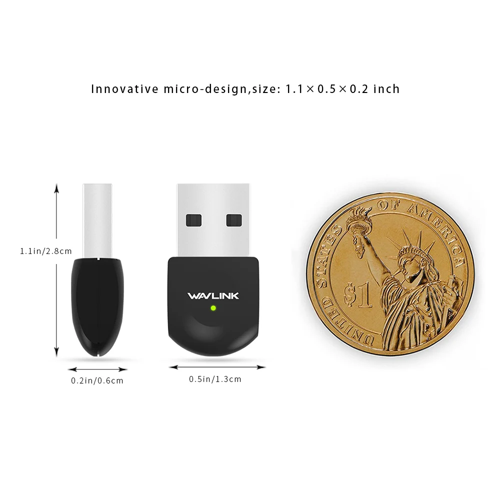 Wavlink USB Wifi адаптер AC600 мини двухдиапазонный 5G/2 4G беспроводной WiFi внешний LAN Карта