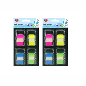 

4A Pop-up Flags Set,Neon Color Page Marker Fluorescent Color Index Label,Transparent Tabs,400 Flags Total,4A 60122-4