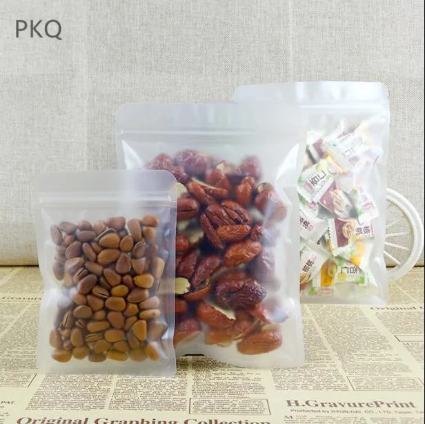 

100pcs Transparent plastic bag food/nuts/coffee bean packaging bag clear small ziplock bag candy storage bags kitchen supplies