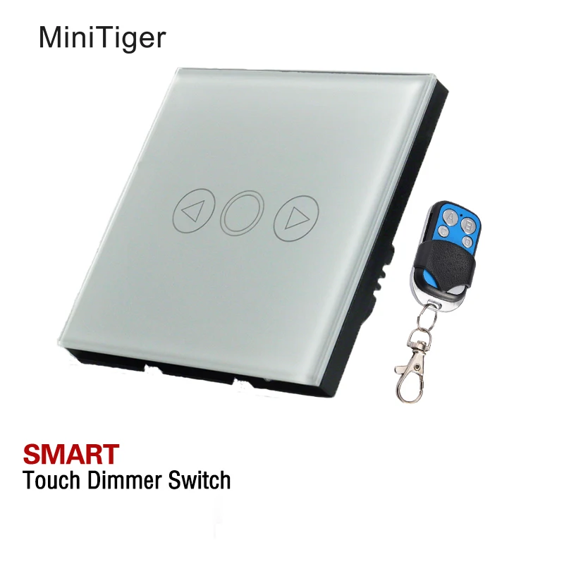EU Standard Touch Dimmer Switch Dimmer 1 Gang White Glass,dimmer switch
