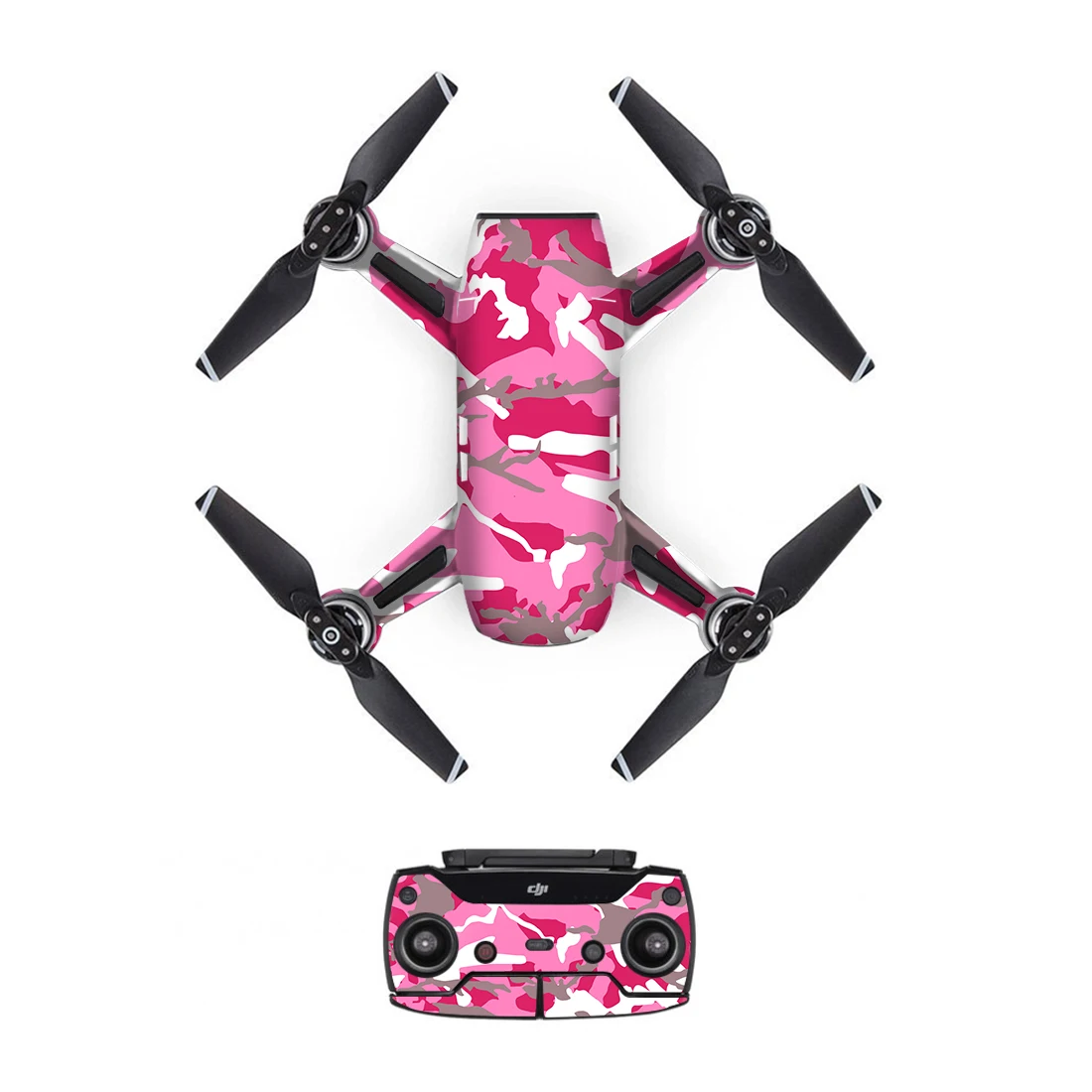 

[DJS0016] Red Camouflage PVC Decal Skin Sticker For DJI Spark Drone body + remote Controllers + 3 Battery Protective Cover
