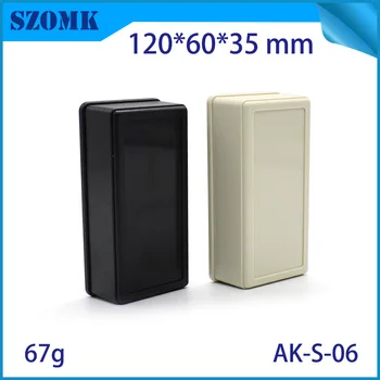 

black plastic electronics box distribution enclosure (15 pcs) 120*60*35mm electric cabinet diy enclosure project box with screws