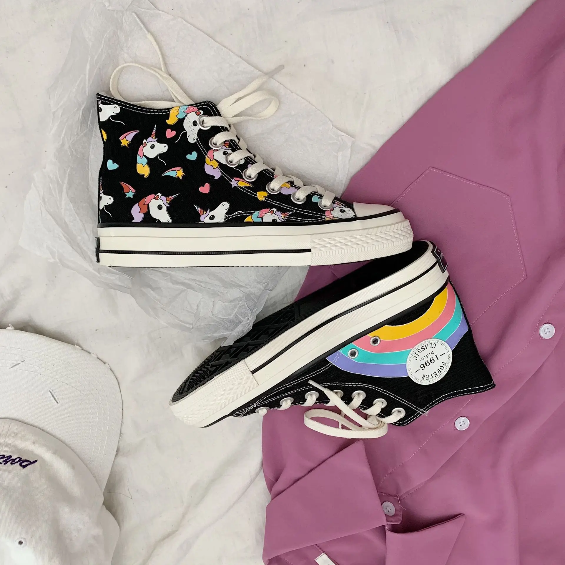 High Top Unicorn Sneakers For Girls -Unicorn Fashion