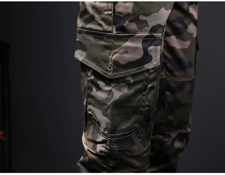 HCXY 2017, новая мода повседневное мужские камуфляжные брюки хлопок дышащий Мульти карман Военная униформа брюки для девочек для мужчин брюки