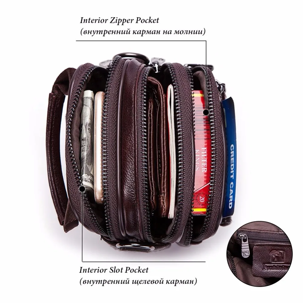 FUZHINIAO Small Genuine Cowhide Leather Men's Shoulder Bag Clutch Handbag Messenger Male Bags Crossbody Sling Tote Small Zipper FUZHINIAO Small Genuine Cowhide Leather Men's Shoulder Bag Clutch Handbag Messenger Male Bags Crossbody Sling Tote Small Zipper