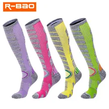 Лыжные носки(2 пар/лот) R-BAO/RB3321 хлопковые мужские и женские спортивные носки теплые зимние носки для пешего туризма на открытом воздухе