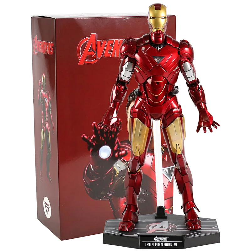 Avengers Infinity War Ironman Mark 171 MMS HC 1/6 Action Figure Iron Man Anime Toys for Children Figure Collector with LED Light - Цвет: MKVI box