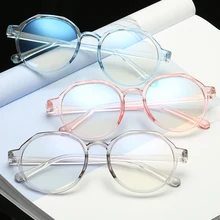 2019 montura TR de alta calidad gafas de moda para mujer montura de gafas redondas con montura transparente para mujer con marcos transparentes