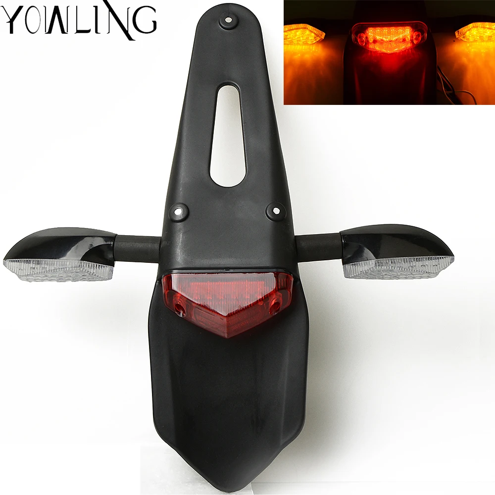 

Motorcycle Enduro Trial Bike Fender 12 LED Brake Stop Rear Tail Light Motorbike Taillights FOR YZ250F YZ426F YZ125 YZ250 EXC CRF