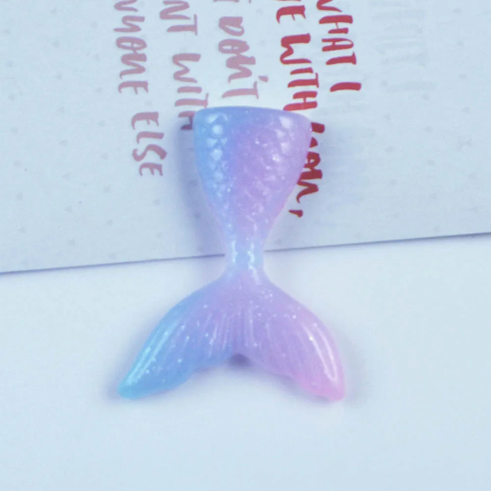 

6/11 Pcs Slime Charms Resin Mermaid Tail Flatback DIY Crafts for Phone Pendant Ornament KQS8