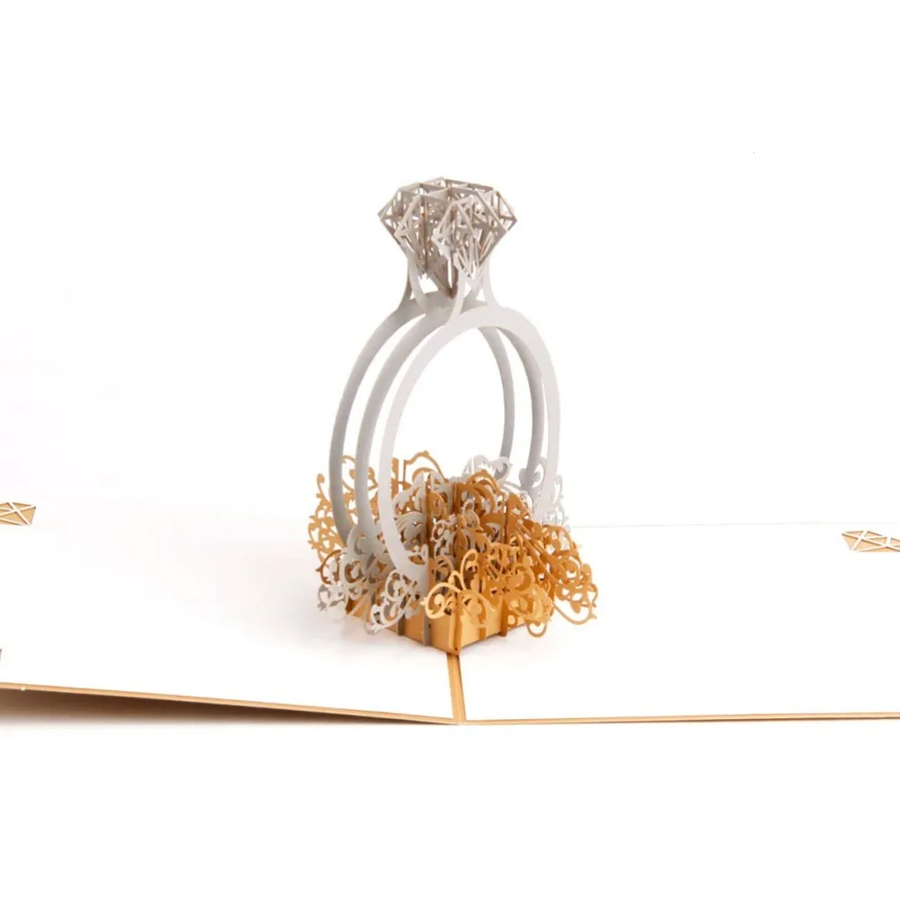3D всплывающие романтическое приглашение на свадьбу любовник День Святого Валентина открытки, поздравительная открытка лазерная вырезка своими руками новогодний декор подарки