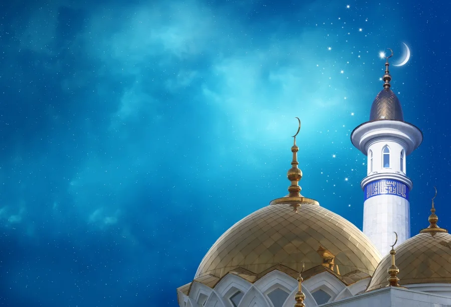 Laeacco фото Фоны церкви EID мусульманский Рамадан Карим Moon Star партия портрет