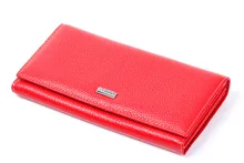 Mode Für Frauen Rote Echte Echtem Leder Reißverschluss Handtasche Brieftasche Langen Tag Clutches Frau Dame Geldbörse Kartenhalter taschen