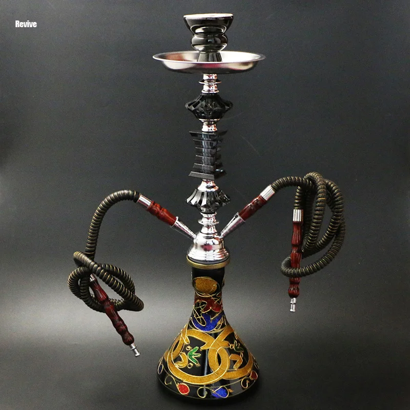Buy Revive hookah complete set glass base shisha black