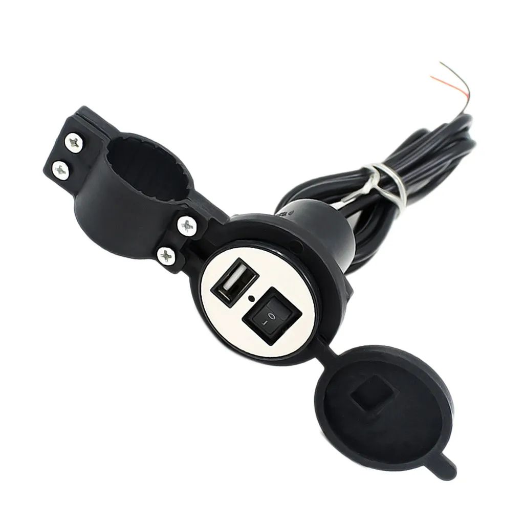 

12V DC Dual USB LED Charger Socket Voltage Voltmeter Panel Motorcycle Car 2.0A Waterproof independent switch.