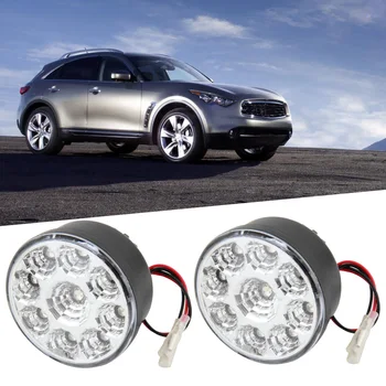 

2Pcs 2.7W LED DRL Lamp Running Light Flood Beam Off-Road Car Truck Boat