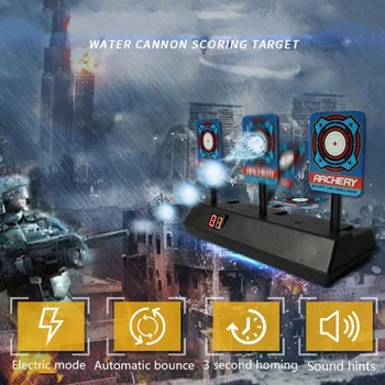 

Scoring Target Gift For Children Auto Reset Sound Effect DIY Home Party Electronic Digital Safe Intelligent Gun Toy ABS