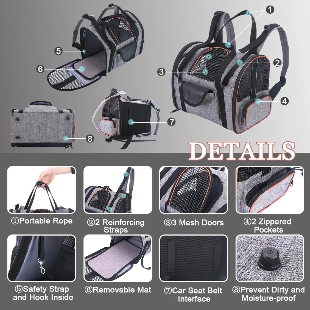 Online Katze Träger rucksack Multi funktionale Klapp Pet Puppy Hund Katze Auto Sitz Korb Tragen Katze Tasche rucksack Haustier reise träger tasche