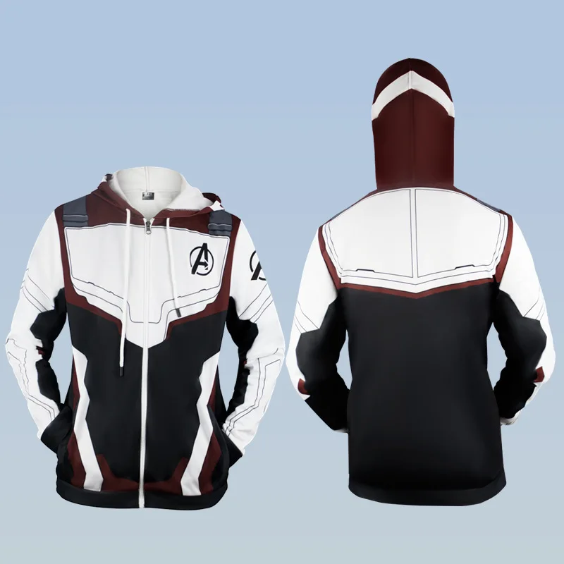 superhero Iron Man Hoodies suit Avengers Endgame Quantum Realm Sweatshirt Jacket Advanced Tech Hoodie+ trousers Cosplay Costumes