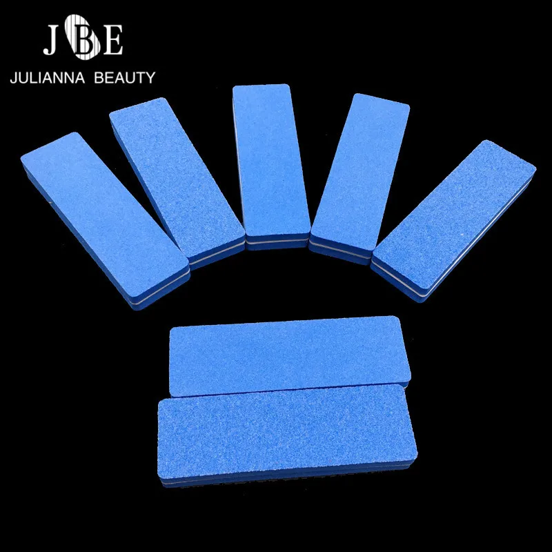 5pcs Blue 100/180 Nail Buffer Mini Styling Nail File Buffer Wide Sponge