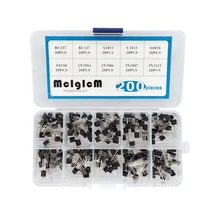 BC337 BC327 2N2222 2N2907 2N3904 2N3906 S8050 S8550 A1015 C1815 транзисторный набор 10 Значение 200 шт., коробка транзисторов пакет