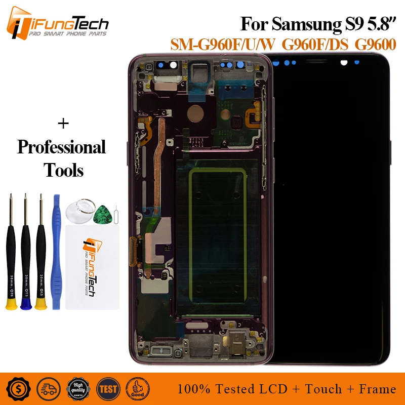 

For Galaxy S9 Display LCD Touch Screen Digitizer Assembly for Samsung S9 LCD New Arrival Free Shipping