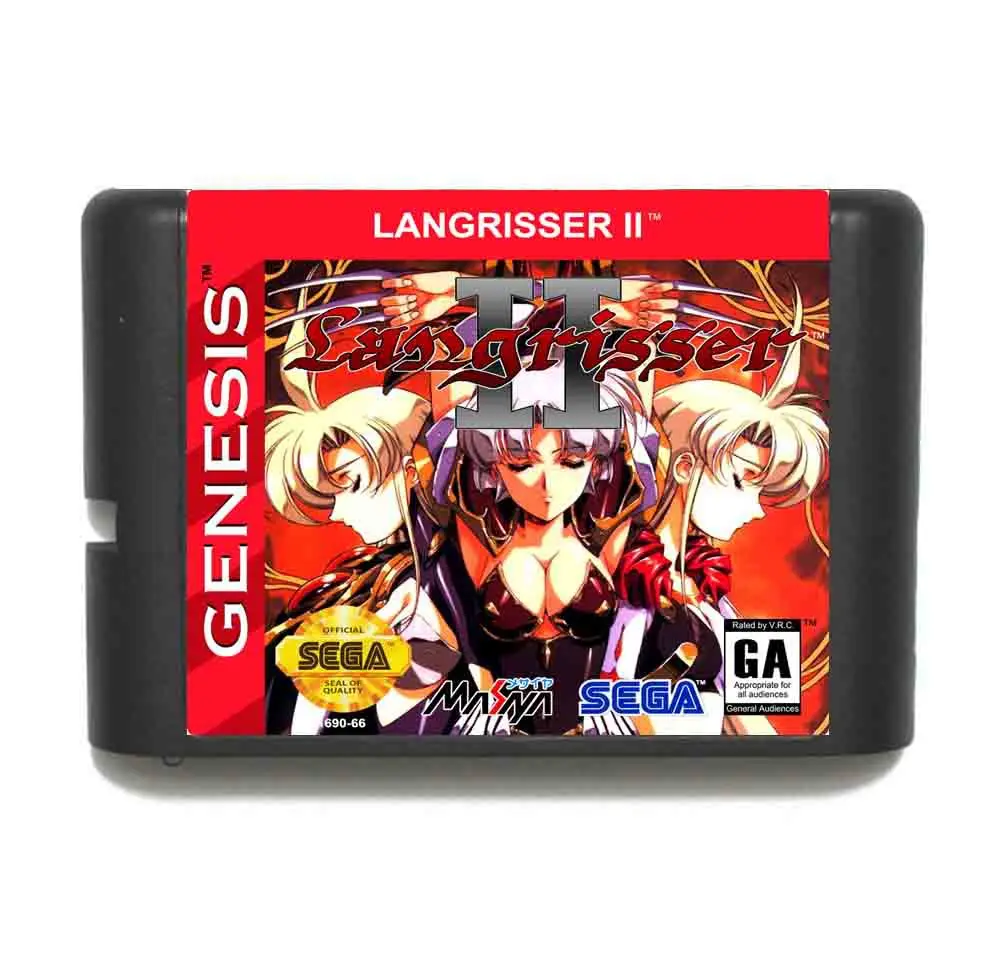 Langrisser II 16 бит MD карточная игра с коробку для Sega Megadrive/Genesis|16 bit|md game16 bit md |