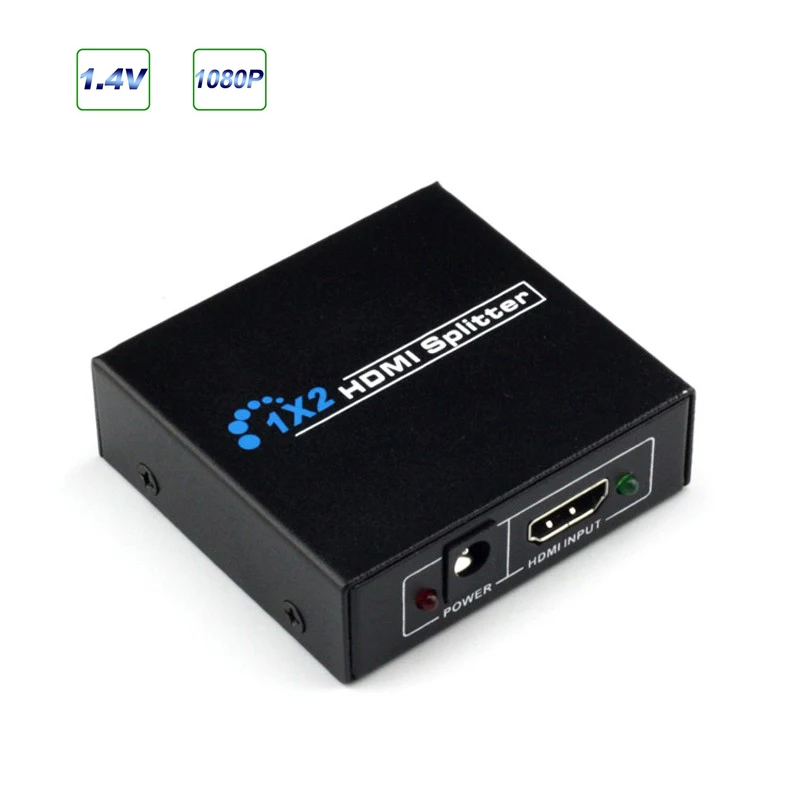 AIXXCO HDCP HDMI сплиттер Full HD 1080p видео HDMI коммутатор 1X2 1X4 Сплит 1 в 2 Выход Усилитель дисплей для HDTV DVD PS3 - Цвет: 1 x 2