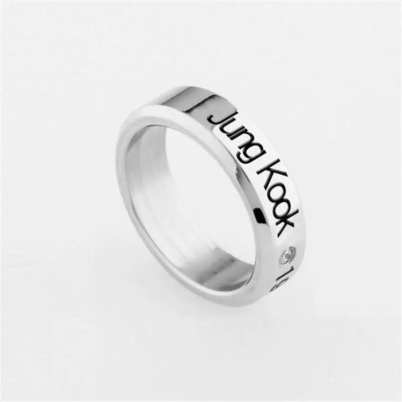 KPOP BTS Ring Stainless Steel Finger Rings Bangtan Boys V Jung Kook Jimin RM Suga Jewelry Rings Accessories For Men Women Female