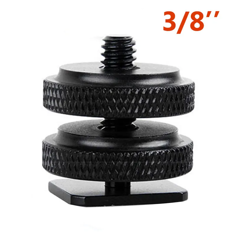 3 8 Tripod Mount Screw with Double Layer to Flash Hot Shoe Adapter Holder Mount Photo Studio Accessories (4)