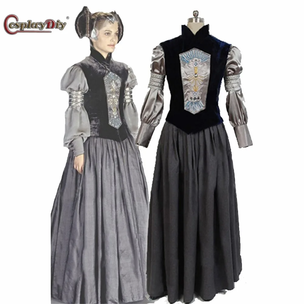 

Cosplaydiy Star Wars Cosplay Princess Padme Naberrie Amidala Dress Gown Adult Halloween Cosplay Costume Custom Made J15