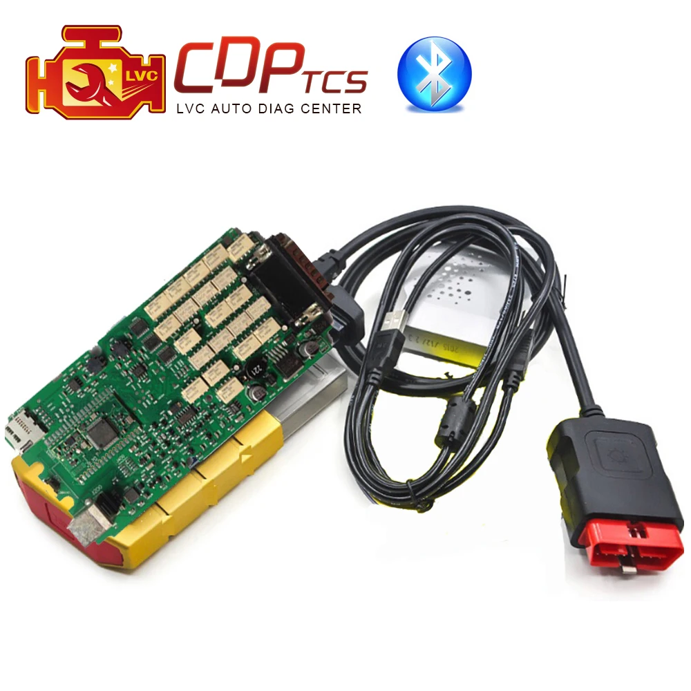 

Gold color cdp tcs pro plus Bluetooth A+ single green board 2015.R3 keygen software cars trucks OBD 2 OBDII diagnostic-tool