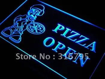 

s127 Pizza OPEN Shop Cafe Store LED Neon Light Light Signs On/Off Switch 20+ Colors 5 Sizes