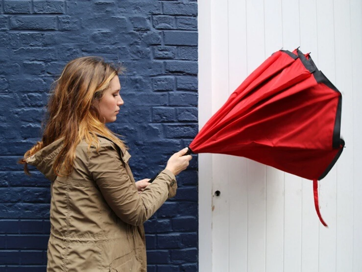 Buy Hot Double Layer Reverse Umbrella open/close in