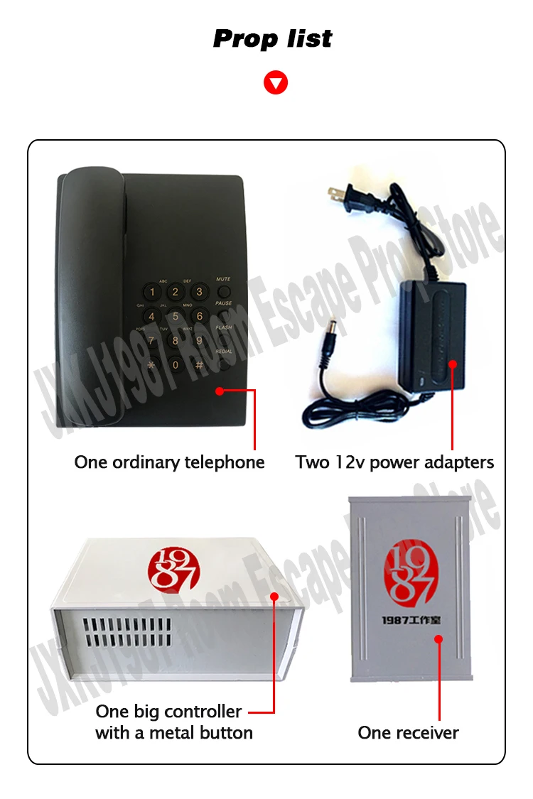 Adereços para Escapar Direita para Desbloquear com Pistas de Áudio Escapar Quarto Prop Horrível Telefone Inteligente Jogo Chamada Dial Senha 10 Cheap props
