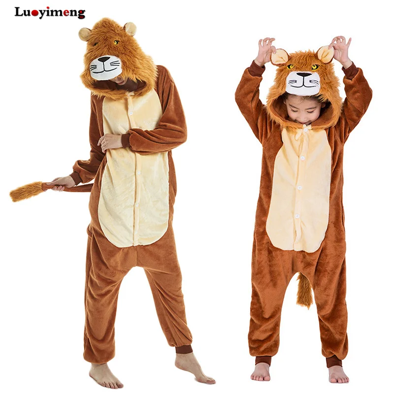 Kigurumi Kids Girls Unicorn Pajamas Unisex Family Onepiece Cartoon Halloween Costume Animal Onesie Pyjamas Adult Boys Sleepwear