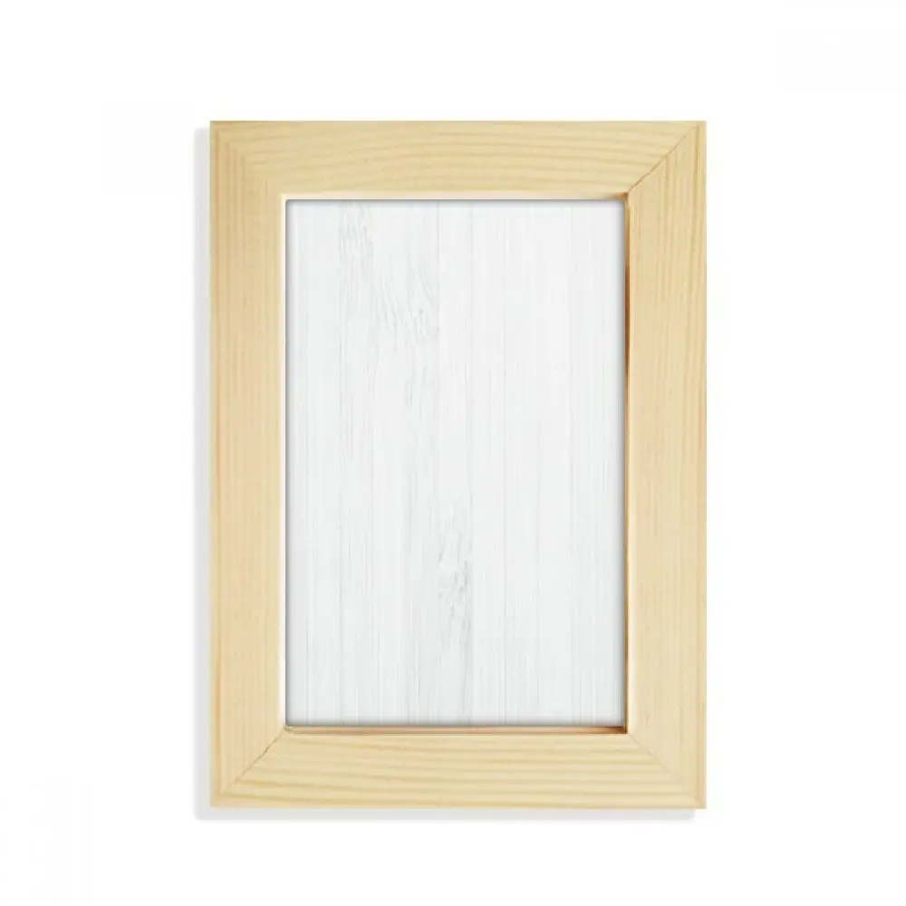 

DIYthinker White Wood Veins Pattern Background Desktop Wooden Photo Frame Picture Art Painting 5x7 inch
