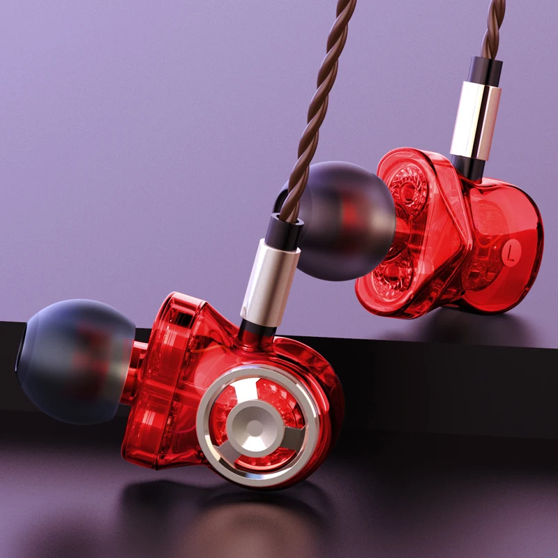 Наушники QKZ CK10 в ухо спортивные наушники HiFi сабвуфер с 6 динамиков 3 драйвера