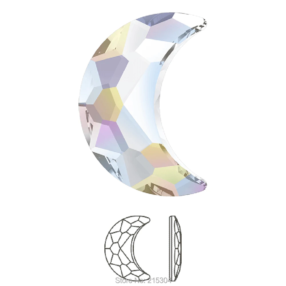 

Swarovski Elements Moon (2813) AB Crystal ( No Hotfix or Hotfix ) Iron On ( 8x5.5 , 10x7 , 14x9.5 )mm Flat Back Rhinestones