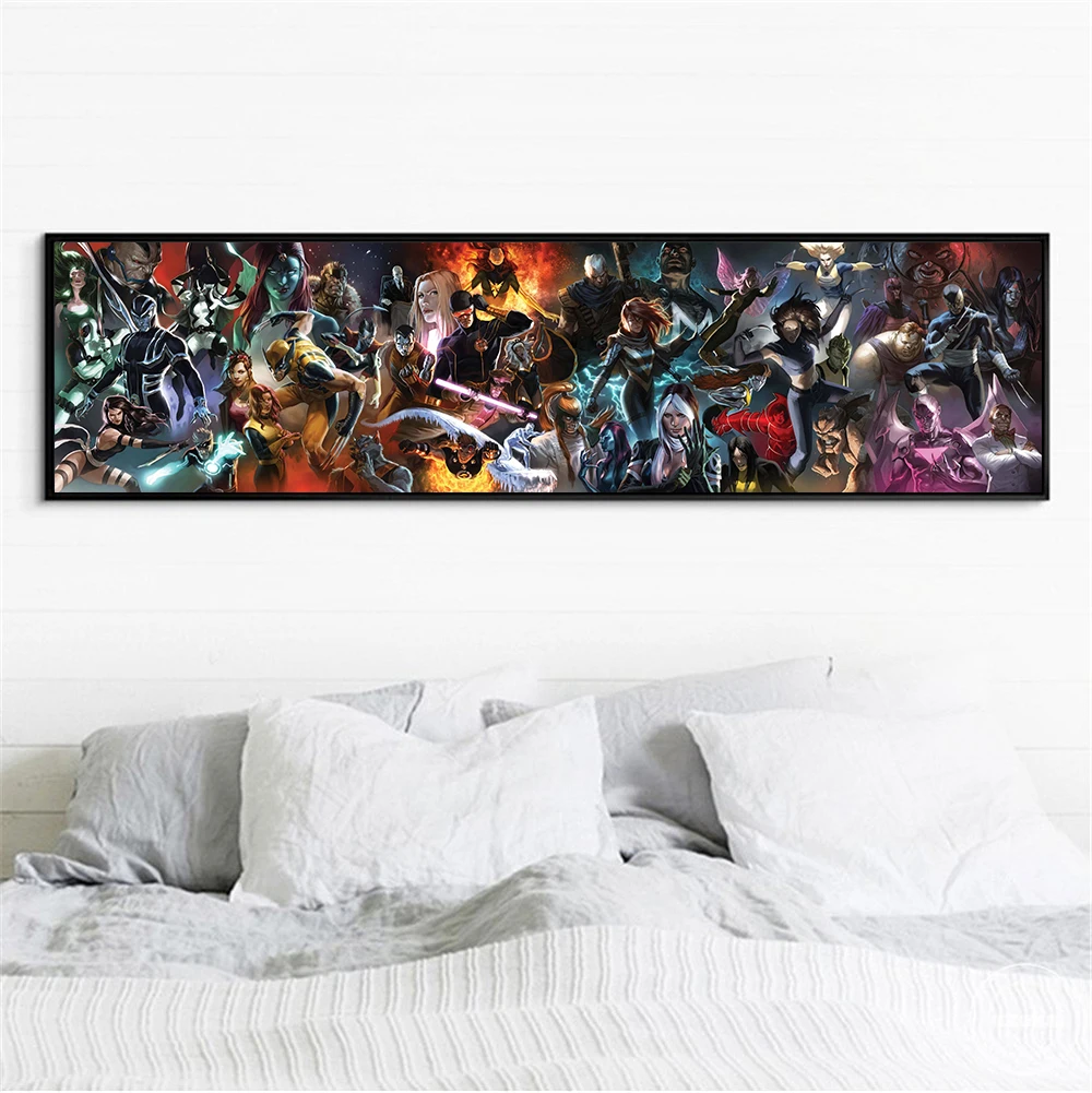 

Canvas Big Size Marvel Poster Superhero xmen Warrior Fantasy Fighting Hero Painting Wall Pictures for Living Room Decoration