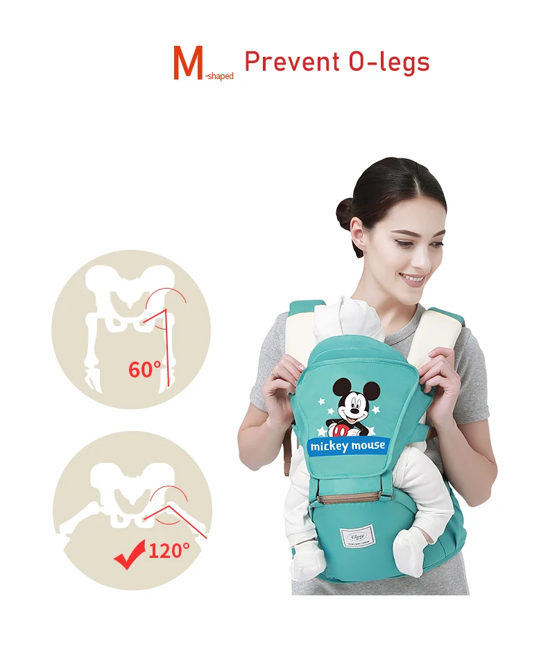 Disney Baby Carrier дышащий Детский рюкзак стул слинг Хипсит Новорожденные кучи кенгуру 20 кг обертывание 0-36