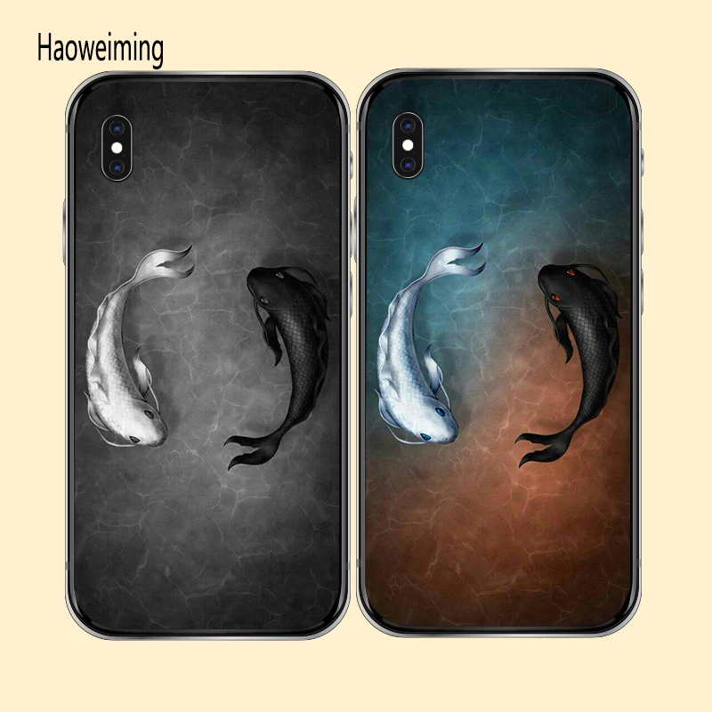 

Fashion Fish Case Funda For Apple iPhone 7 8 Plus 6 6S 5S SE Visual Arts Fish Capa Soft TPU Cover For iPhone X XR XS Max Coque